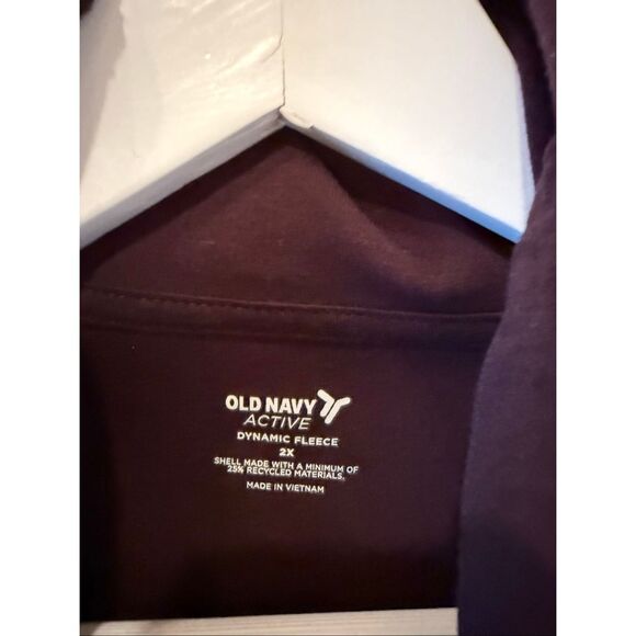 Old Navy burgundy dynamic fleece half zip pullover sweater 2x - Picture 3 of 9
